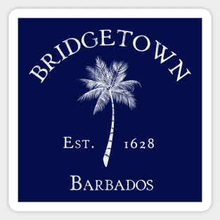 Bridgetown Barbados Vintage Palm Sticker